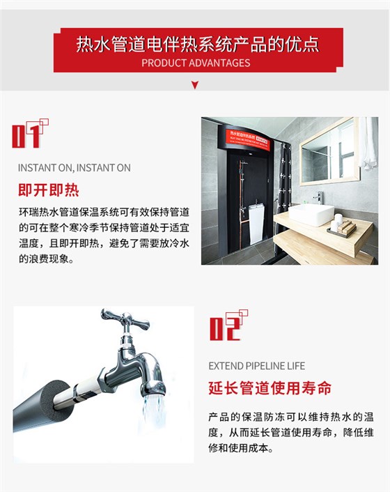 热水管道电伴热保温系统1