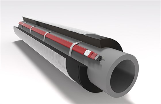电伴热带在管道上安装图