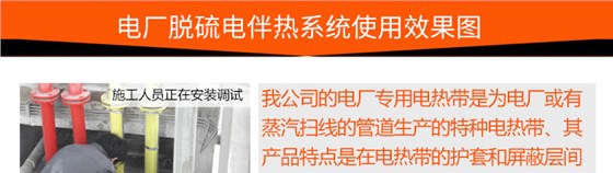 电厂脱硫电伴热使用效果图